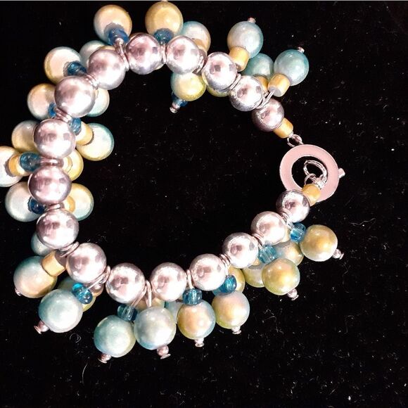 7.5" HANDBEADED METALLIC RESIN BEADING - Picture 5 of 5